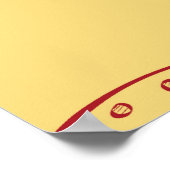 Bakkerij, croissant, vintage voor levensmiddelen n poster (Hoek)