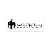Bakkerij Cupcake Bakker Thuisgemaakt Script Logo Rubberstempel (Gestempeld)