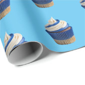 Bakkerij Cupcake Blauw Cadeaupapier (Rol Hoek)