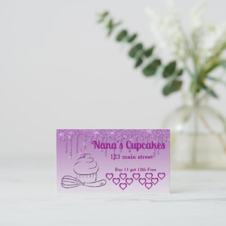 Bakkerij Cupcake Business Loyalty Punch Kaart