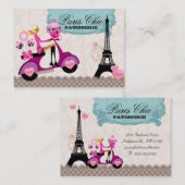 Bakkerij Cupcake Cake Poppen Parijs Eiffeltoren Visitekaartje (Voorkant / Achterkant)