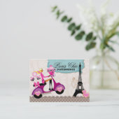 Bakkerij Cupcake Cake Poppen Parijs Eiffeltoren Visitekaartje (Staand voorkant)