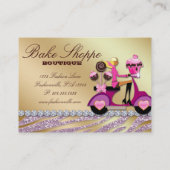 Bakkerij Cupcake Cokke Poppen Glitter Chocolade Visitekaartje (Achterkant)