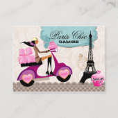 Bakkerij Cupcake Cookies Scooter Paris Eiffel Towe Visitekaartje (Voorkant)