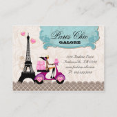 Bakkerij Cupcake Cookies Scooter Paris Eiffel Towe Visitekaartje (Achterkant)