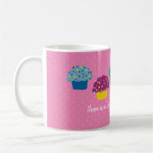 Bakkerij Cupcake Frosted Wimsical Roze Polka Dot Koffiemok (Links)