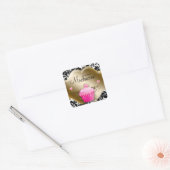 Bakkerij Cupcake Roze Goud Vierkante Sticker (Envelop)