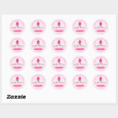 Bakkerij Cupcake Roze logo branding Ronde Sticker (Vel)