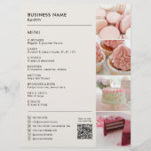 Bakkerij Cupcake Taart Winkel Menu Zakelijk (Voorkant)