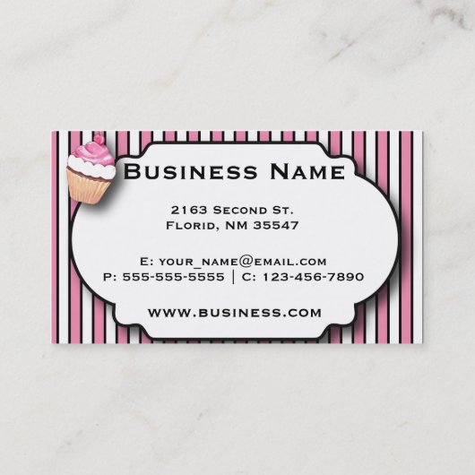Bakkerij Cupcakes en meer Visitekaartje (Achterkant)