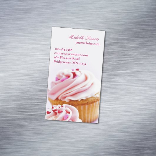 Bakkerij Cupcakes Magnetisch Visitekaartje (Voorbeeld)