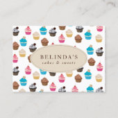 Bakkerij Cupcakes Snoepjes Bakken QR Code Social M Visitekaartje (Voorkant)
