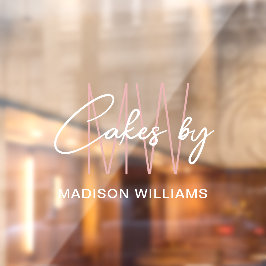 Bakkerij Custom Cakemonogramlogo Raamsticker