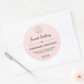 Bakkerij Custom Logo Bedankt Ronde Sticker (Envelop)