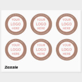 Bakkerij Custom Logo Brown Ronde Sticker (Vel)