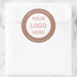 Bakkerij Custom Logo Brown Ronde Sticker