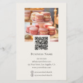 Bakkerij Custom Logo Foto QR Code Promotie Flyer (Achterkant)