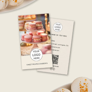 Bakkerij Custom Logo Foto QR Cream Visitekaartje
