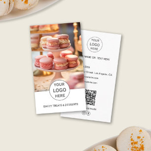 Bakkerij Custom Logo Foto QR Wit Visitekaartje