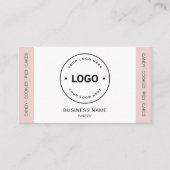 Bakkerij Custom Logo QR Code Blush Roze Visitekaartje (Voorkant)