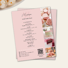 Bakkerij Custom Monogram Foto QR Producten Flyer