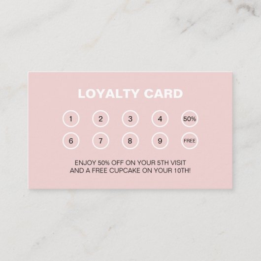 Bakkerij Custom Monogram Logo Business Reward Klantenkaartje (Achterkant)