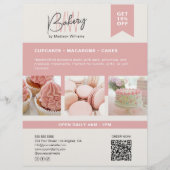 Bakkerij Custom Monogram Logo Flyer (Voorkant)