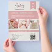 Bakkerij Custom Monogram Logo Flyer (Hand)