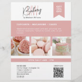 Bakkerij Custom Monogram Logo Flyer (Voorkant)