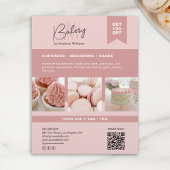 Bakkerij Custom Monogram Logo Pink Flyer