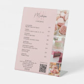 Bakkerij Custom Monogram Logo prijslijst Reclamebord Met Voetstuk (Voorkant)