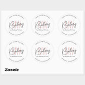 Bakkerij Custom Monogram Logo Wit Ronde Sticker (Vel)