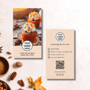 Bakkerij Custom Photo Logo QR Visitekaartje