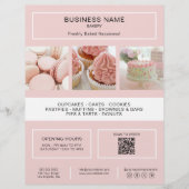 Bakkerij Custom Photo QR Social Media Icons Flyer (Voorkant)