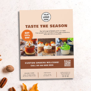 Bakkerij Custom Photo Seizoensgebonden Bedrijf Flyer
