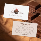 Bakkerij Customer Loyalty Kaart Cupcake Chocolate Visitekaartje