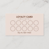 Bakkerij Customer Loyalty Kaart Cupcake Chocolate Visitekaartje (Achterkant)