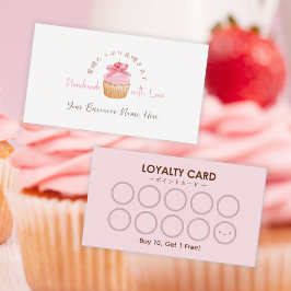 Bakkerij Customer Loyalty Kaart Cupcake Coquette R Visitekaartje