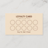 Bakkerij Customer Loyalty Kaart Schattige Beer Bro Visitekaartje (Achterkant)