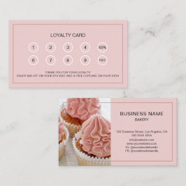 Bakkerij Customer Reward Custom Photo Pink Klantenkaartje