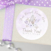 Bakkerij Dank u Paarse Waterverf Floral Elegant Ronde Sticker