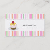 Bakkerij Delicious Cute Chef Cooking Cupcakes Visitekaartje (Achterkant)