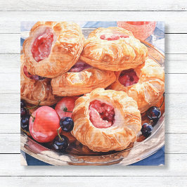 Bakkerij Dessert Croissant Canvas Print
