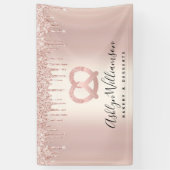 Bakkerij Dessert Pastry Chef Roos Gold Glitter Dri Spandoek (Verticaal)