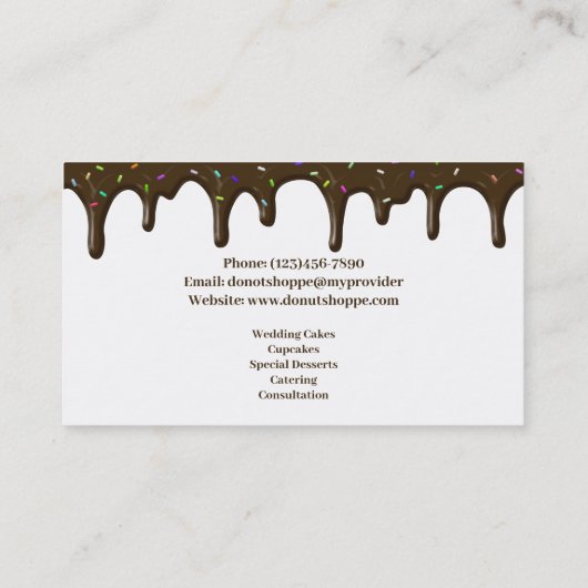 Bakkerij Dessert Visitekaartjes (Achterkant)