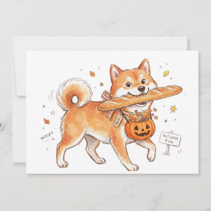 Bakkerij Dief Shiba Inu - Cute Hond met Frans Kaart