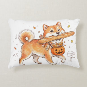 Bakkerij Dief Shiba Inu - Cute Hond met Franse Accent Kussen