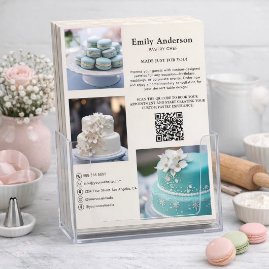 Bakkerij Diensten Banketbakker Foto QR-code Flyer