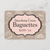 Bakkerij Display Teken Label Kaarten (Achterkant)