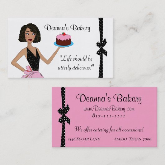 "Bakkerij" Diva-Visitekaartjes Visitekaartje (Voorkant / Achterkant)